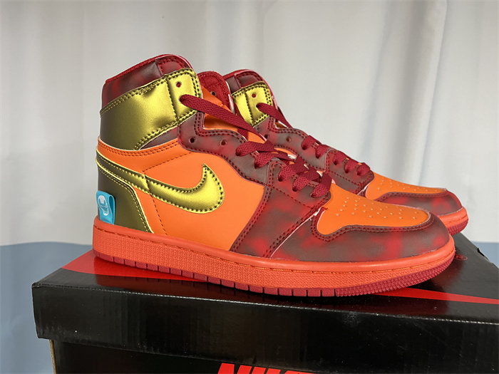 Women's Running Weapon Air Jordan 1 Orange/Red Shoes 0421 Women's Running Weapon Air Jordan 1 Orange/Red Shoes 0421